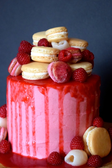 Raspberry Lychee Cake